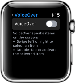 Disable VoiceOver