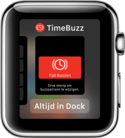 Zet TimeBuzz in de Dock